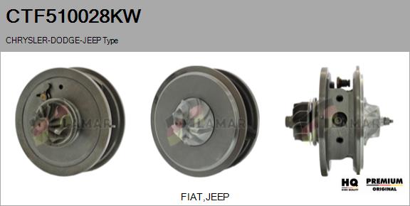 Core assembly, turbocharger (CTF510028KW)