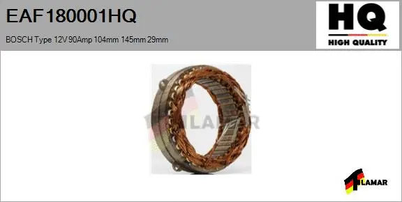 Stator, alternator (EAF180001HQ)