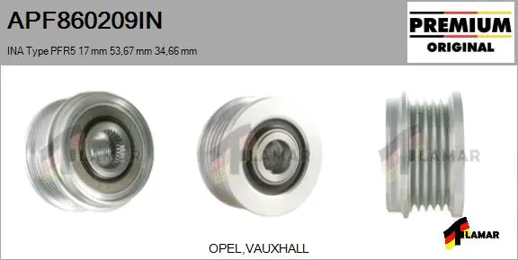 Belt Pulley, alternator (APF860209IN)