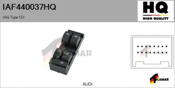 Switch, window regulator (IAF440037HQ)