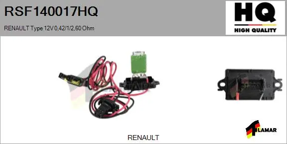 Resistor, interior blower (RSF140017HQ)