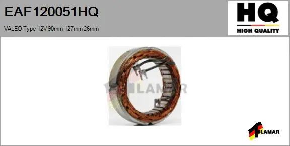 Stator, alternator (EAF120051HQ)