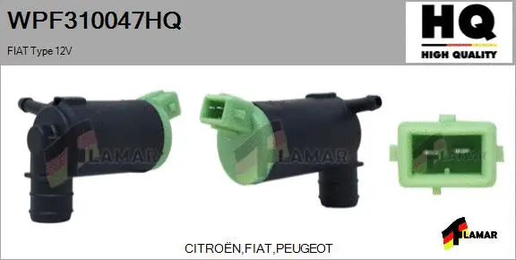 Washer Fluid Pump, window cleaning (WPF310047HQ)