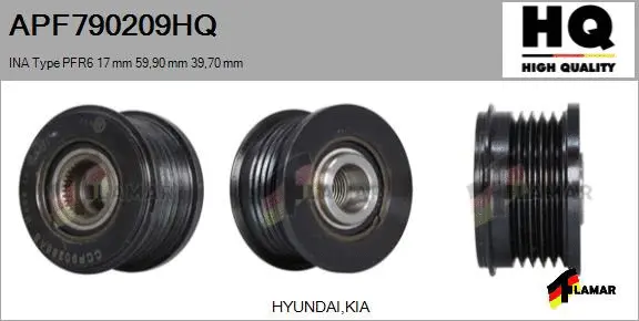 Belt Pulley, alternator (APF790209HQ)