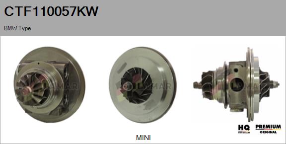 Core assembly, turbocharger (CTF110057KW)