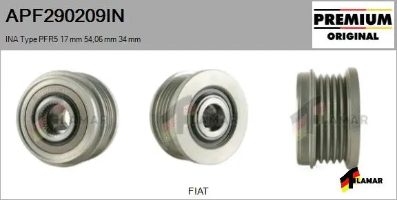 Belt Pulley, alternator (APF290209IN)