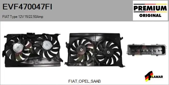 Electric Motor, radiator fan (EVF470047FI)