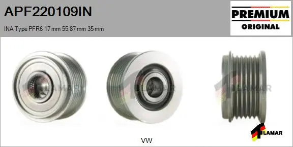 Belt Pulley, alternator (APF220109IN)