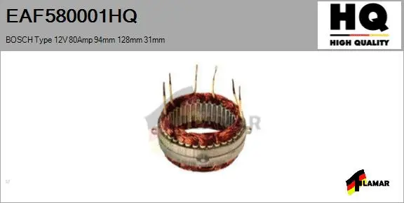 Stator, alternator (EAF580001HQ)