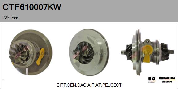 Core assembly, turbocharger (CTF610007KW)