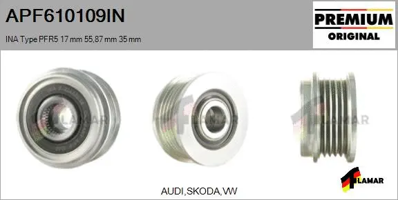 Belt Pulley, alternator (APF610109IN)