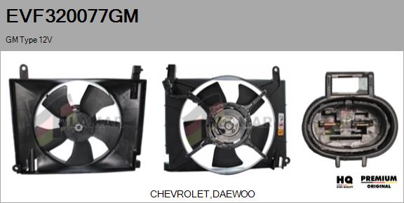 Electric Motor, radiator fan (EVF320077GM)