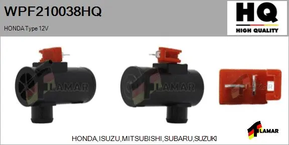 Washer Fluid Pump, window cleaning (WPF210038HQ)