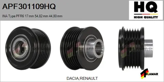 Belt Pulley, alternator (APF301109HQ)