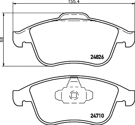 Brake Pad Set, disc brake (MDB3068)