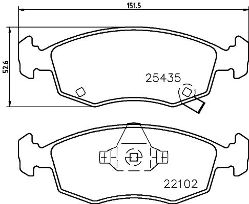 Brake Pad Set, disc brake (MDB3726)