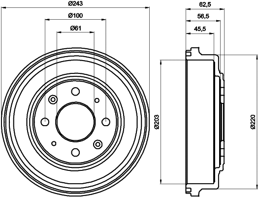 Brake Drum (MBD042)