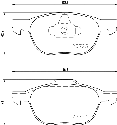 Brake Pad Set, disc brake (MDB2634)