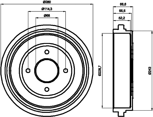 Brake Drum (MBD178)