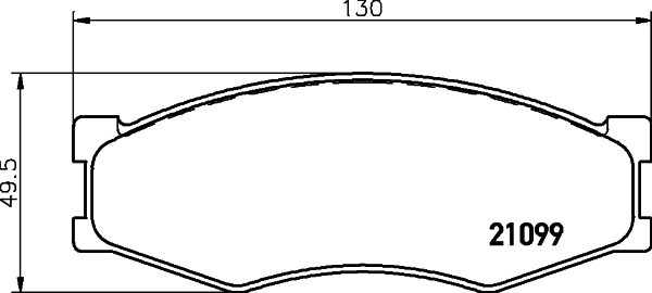 Brake Pad Set, disc brake (MDB1279)