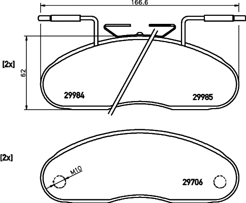 Brake Pad Set, disc brake (MDB1729)
