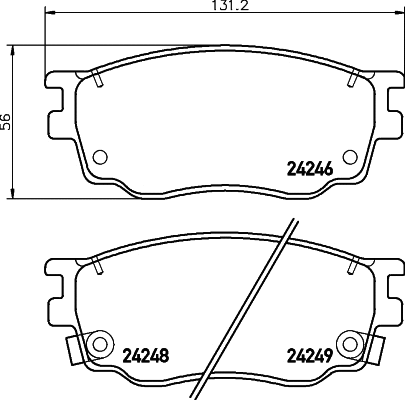 Brake Pad Set, disc brake (MDB2690)