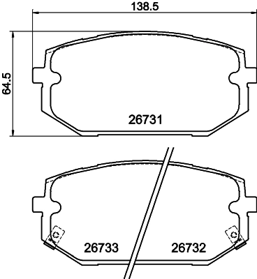 Brake Pad Set, disc brake (MDB4330)