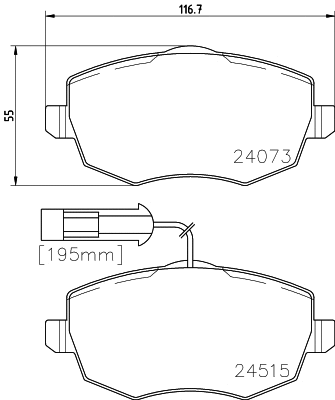 Brake Pad Set, disc brake (MDB2856)