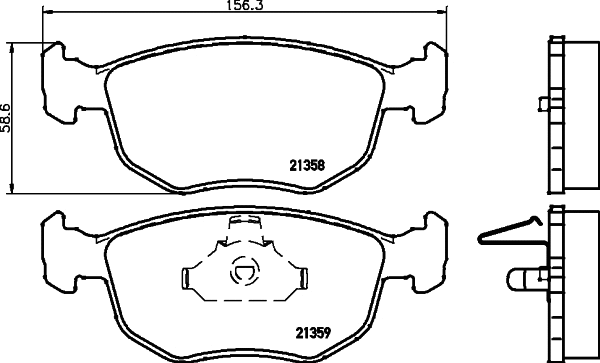 Brake Pad Set, disc brake (MDB1895)