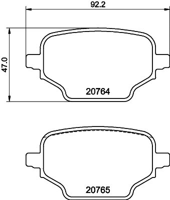 Brake Pad Set, disc brake (MDB4136)