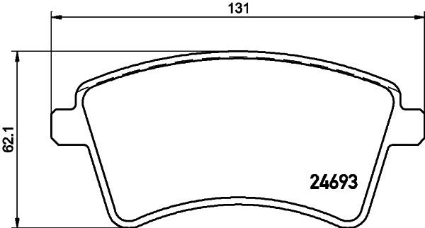 Brake Pad Set, disc brake (MDB2963)