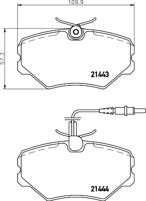 Brake Pad Set, disc brake (MDB1652)