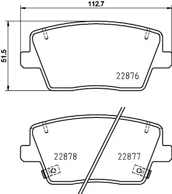 Brake Pad Set, disc brake (MDB4083)