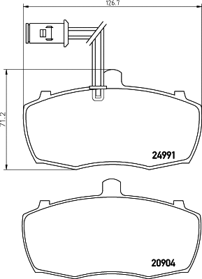 Brake Pad Set, disc brake (MDB2859)