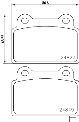 Brake Pad Set, disc brake (MDB3039)