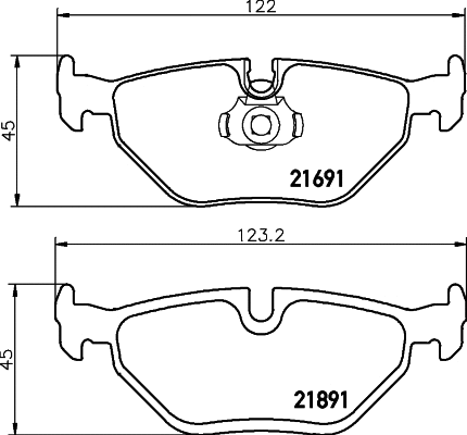 Brake Pad Set, disc brake (MDB1879)
