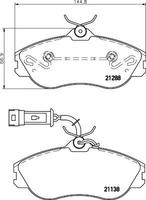 Brake Pad Set, disc brake (MDB1485)
