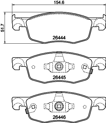 Brake Pad Set, disc brake (MDB3483)