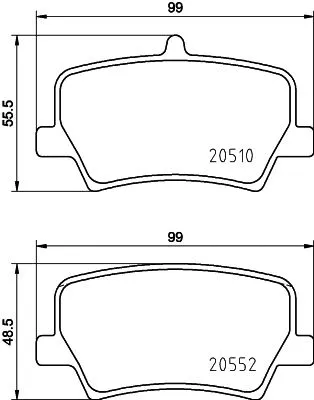 Brake Pad Set, disc brake (MDB4166)