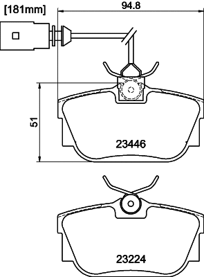 Brake Pad Set, disc brake (MDB2096)
