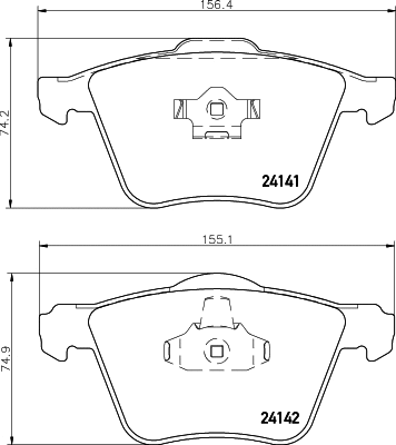 Brake Pad Set, disc brake (MDB2576)