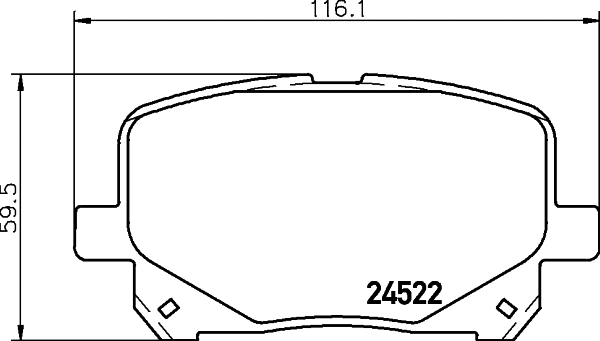 Brake Pad Set, disc brake (MDB2344)