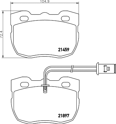 Brake Pad Set, disc brake (MLB116)