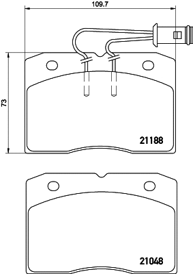 Brake Pad Set, disc brake (MDB1524)