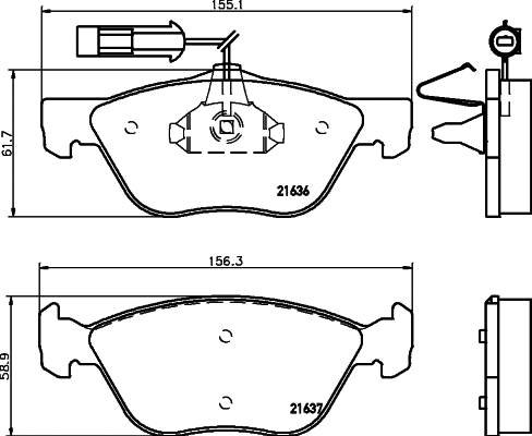 Brake Pad Set, disc brake (MDB1735)