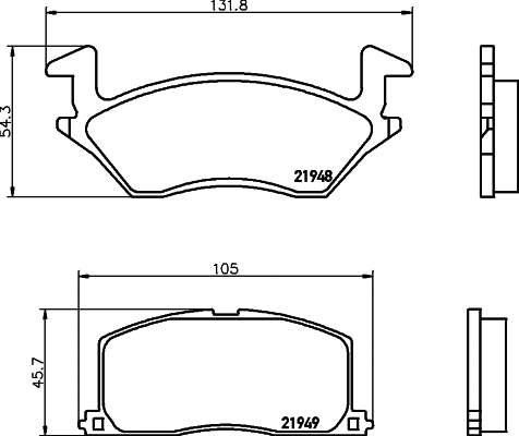 Brake Pad Set, disc brake (MDB1504)