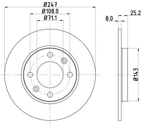 Brake Kit, disc brake (MDK0104)