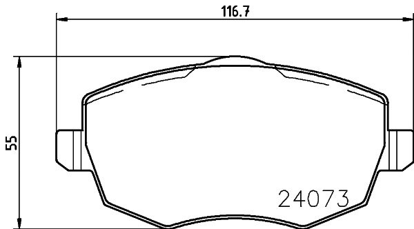 Brake Pad Set, disc brake (MDB2656)