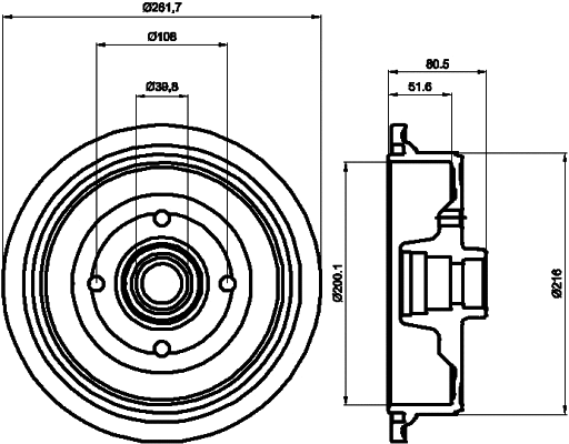 Brake Drum (MBD298)