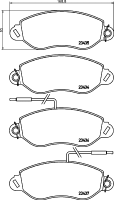 Brake Pad Set, disc brake (MDB2593)